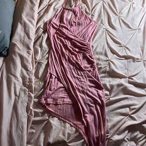 Pink wrap dress
